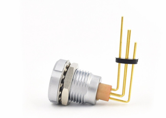 شراء 6pin Lemo B Series موصلات دبابيس الدوائر المطبوعة ECG الكوع مع تثبيت 2 صواميل online manufacture