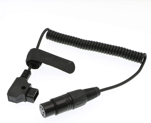 شراء XLR 4 Pin إمرأة إلى D Tap كابل الطاقة الملفوف للعملية 602 كاميرات DSLR Sony F55 SXS الكاميرا التصنيع عبر الإنترنت