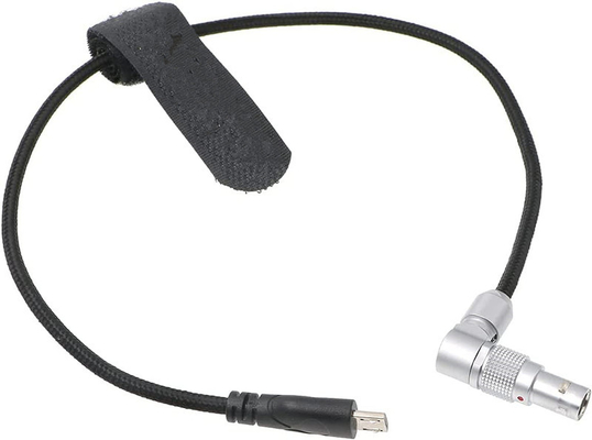 شراء Lemos 2 دبوس للتدوير الزاوية اليمنى إلى كابل الطاقة USB الصغير ل ARRI Z CAM E2 الرائد إلى سلك نانو مضفر online manufacture